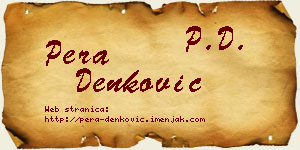 Pera Denković vizit kartica
